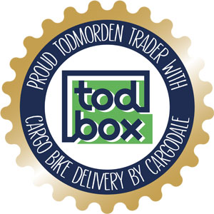 Photo of a TodBox Traders Badge.  Tod Almighty Wholefoods has joined the TodBox scheme