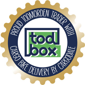 TodBox Traders Badge; Tod Almighty Wholefoods is pleased to be part of the TodBox scheme Photo of a TodBox Traders Badge. Tod Almighty Wholefoods has joined the TodBox scheme